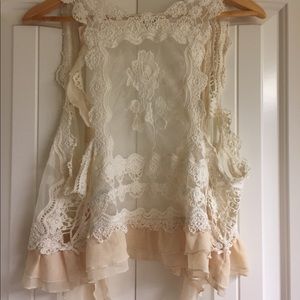Lace shawl/vest